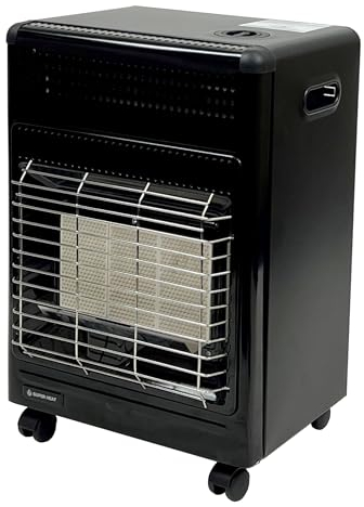 HAMILTON GAS PRODUCTS Indoor Gas Cabinet Heater - Black | 4.2kW Super Heat Mini Radiant Heater with Oxygen Depletion Sensor & Adjustable Heat Settings | Portable Heater for Home, Garage & Office