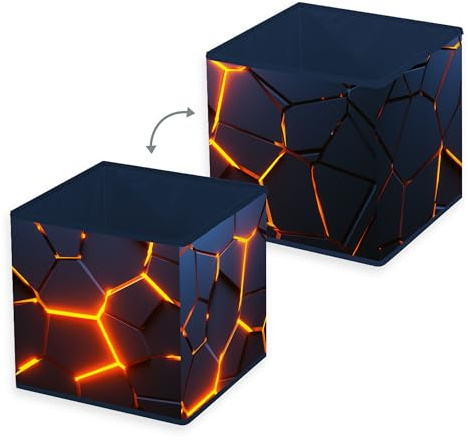 Herding Young Collection Scatola portaoggetti, effetto lava 3D, 30 x 30 x 30 cm, scatola pieghevole, multicolore