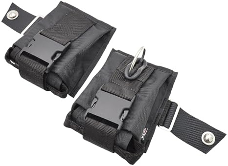 Javoryxh Bolsas De Peso para Buceo con Hebillas Liberación Rápida Bolsillos Contador 8LB Accesorios Equipo Bolsillo Interior Placa Posterior Buceo