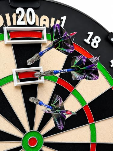 Dartboard Training Targets – Set of 6 Rectangular Practice Targets with Mounting Pins – Accuracy & Grouping Aid for Steel Tip Dartboards
