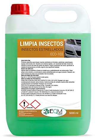 EQM - ECO-103 - Limpiador de Insectos - 5L - Parabrisas, Parachoques, Faros y Carrocería - Los disuelve Muy fácilmente - Aplicación Antes de Cada Lavado