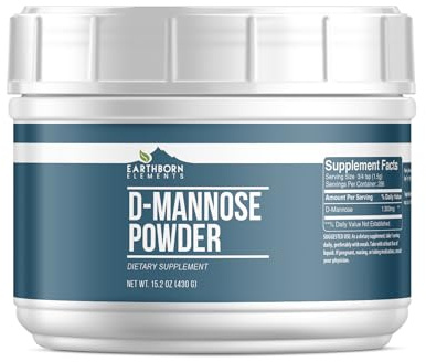 Earthborn Elements D-Mannose Powder, Dietary Supplement, Non-GMO (15.2 Ounce)