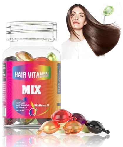 Hair Vitamin Serum Capsule, Hair Treatment Serum, Hair Growth Oilwith Moroccan, Macadamia & Avocado Oil, Vitamins A/C/E Restores Dry Frizzy Hair, Repair Damaged and Smooth Shiny Hair (H)