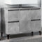 qohoio Waschbeckenunterschrank Badunterschrank Badezimmerunterschrank Waschbeckenschrank Betongrau 80x33x60 cm Holzwerkstoff
