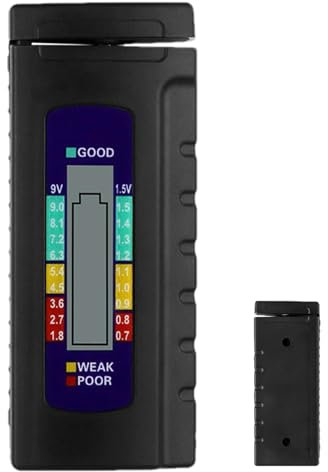 Controllo batteria digitale: misuratore di monitoraggio della carica della batteria, controllo batteria digitale | Tester display LCD accurato per batterie a bottone AA, AAA, 9 V, 1,5 V, indicatore de