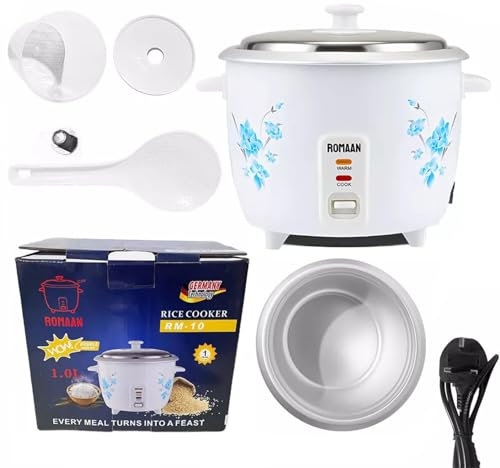 1L Electric Rice Cooker Non-Stick Removable Bowl and Keep Warm Function Catering