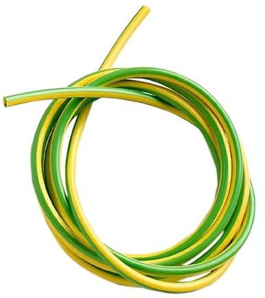 BUYERS POINT 2.0mm Yellow & Green Earth Sleeving | 1 Meter Protective Cable Sleeve for Electrical Wire | Cable Trunking, Underground Pipe