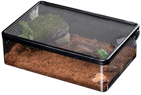 Boîte D'alimentation Pour Reptiles - Conteneur D'éclosion Transparent, Habitat Ventilé Pour Reptiles, Cage Portable Anti-fuite | Cage De Terrarium Respirante, Cage De Transport Hermétique Pour Coléopt