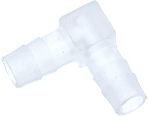 WEYIMVTO Conectores para mangueras, Conector de Manguera Tipo L, de plástico, Tipo Pagoda, con púas, de 8, 12 y 16 mm, for jardín, 1 Unidad(16mm)
