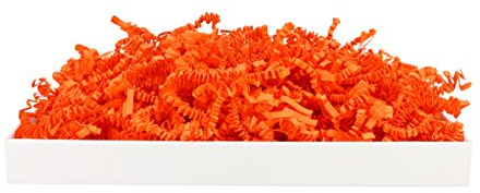 SizzlePak 048, Orange, oranges Füllmaterial und Polsterpapier, Geschenk-Verpackungen, Deko, Geburtstag, Weihnachten - 1 kg