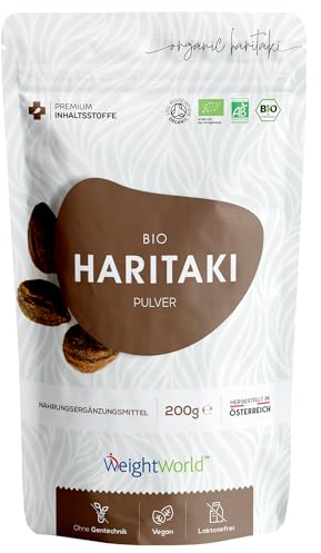 Haritaki en Polvo BIO con Certificado Orgánico 200g, Terminalia Chebula - Apto para Veganos, Certificado por la Soil Association, Hasta 2 Cucharadas al Día, Sin Gluten ni OGM