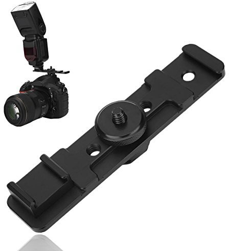 Topiky Support Flash et Griffe pour Appareil Photo SLR/DSLR - Tige d'extension de Griffe Porte-Accessoire Double et de première qualité pour Les lumières de Support de Montage pour