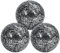 BELLE VOUS Bolas Decorativas de Centro de Mesa Espejo Craquelado (Pack de 3) 10 cm de Diámetro – Set Esferas Decorativas, Adornos Sala de Estar/Comedor, Decoración para el Hogar
