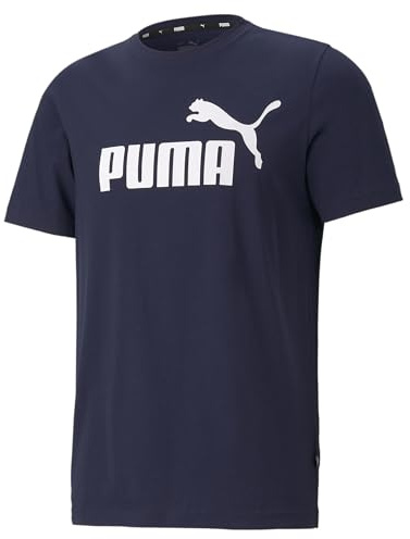 Puma Ess Logo Tee T-shirt, Blu, M Uomo