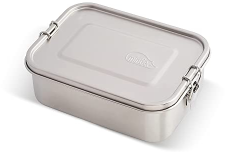 mintie - Stainless Steel Lunch Box, Food Storage Containers, Bento Box, Meal Prep Container, Adults and Kids Lunch Box with Movable and Removable Divider, Salad and Sandwich Container, 1200 ml