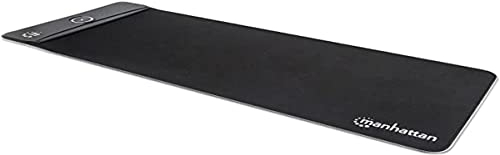 Manhattan XXL RGB LED Gaming Mauspad mit kabellosem Induktionsladegerät 10 W 425513 Schwarz