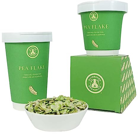 GuineaDad Pea Flakes for Guinea Pigs – Premium Guinea Pig Food & Treats – Natural Pea Flakes for Small Pets – 1 x 6.2 oz Pack – High in Vitamins & Minerals - Small