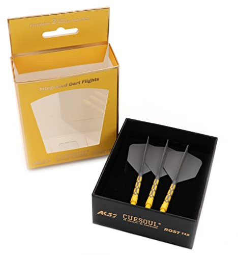 CUESOUL ROST T19 Integrated Dart Shaft and Flights Big Wing Shape Grey 33mm-Say Goodbye to Falling Dart Flight