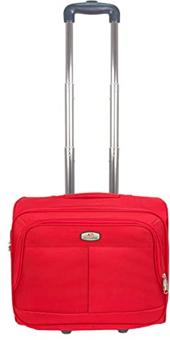 ded Maletin Maleta Trolley Equipaje de Mano Comercial piloto Medico con 4 Compartimientos Color Rojo