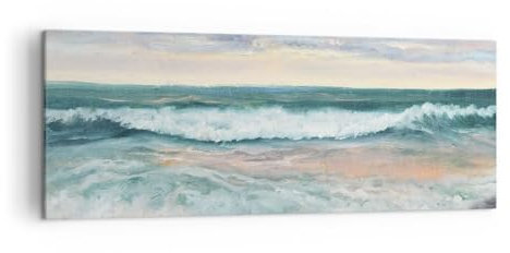 Lienzos decorativos Paisaje Mar Playa Cuadro Sobre Lienzo Moderno 140x50cm Cuadros Decoracion Salon Dormitorio Cocina Cuadros Pared Imágenes Grande XXL Wall Art Prints Decor Canvas AB140x50-5389