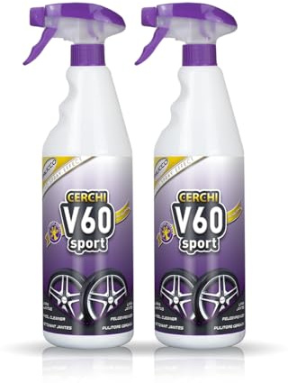 Sisbrill V60 Sport Pulitore cerchi - neutro e sicuro - Effetto Gecko Spray - Ed. Italia - Pack 2
