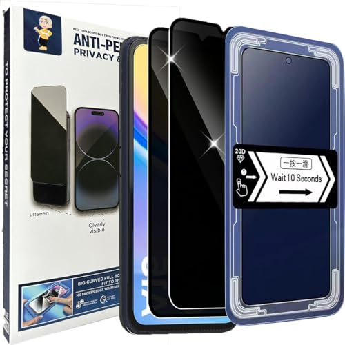 Spdymo skärmskydd för Samsung Galaxy A15 5G/4G integritetsskärm, [2-pack] anti-spionskyddsglas för Samsung A15 integritetsskydd med positioneringshjälp, 9H härdat glas integritet