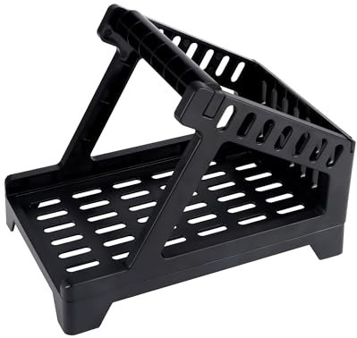 YiliYa Etikettenhalter, Schwarz Kleiner Etikettenständer für Thermoetikettendrucker, Etikettenaufwickler, Drucker Rollenständer, Mobile Thermo Etikettenhalter, Zubehör für Desktop-Etikettendrucker