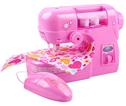 Cpolebev Mini Machine à Coudre ÉLectrique Jouet pour Enfants Enfants Filles Anniversaire NoëL Cadeau CréAtif Jouet ÉDucatif
