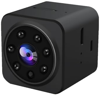 Qukaim 1080P Mini Wirel säkerhetskamera, smart WiFi-skärm med inbyggt batteri, nattvision, tvåvägskommunikation, rörelsedetektion, fjärrvisning för hemmakontor