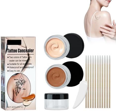 Hppsctink Tattoo Concealer, 40 g concealer för kroppen, tatuering concealer & reparationskräm, kropp tatueringsärrskydd, osynlig täckpenna, cream5