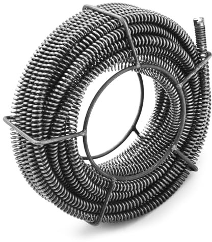 Rohrreinigungsspiralen Rohrreinigungswelle, Ø 16 mm x 8 m, Flexible Spirale für Rohrreinigungsgerät Rohrreiniger Rohrreinigungsmaschine Abflussreiniger