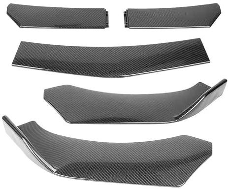 Per Spoiler Anteriore Per Maserati Per Ghibli M157 2013-2023 Splitter Paraurti Anteriore Esterno Sport Body Kit 5 Pezzi Spoiler Sezionale Car Spoiler Canards Kit(Fibra di carbonio)