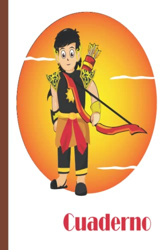Cuaderno de arquero: Cuaderno de arquero, cuaderno de papel rayado para la escuela, estudiantes, regalo para niños, niños, niñas, cuaderno de arquero, amante del tiro con arco