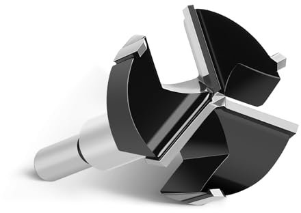 Forstnerbohrer 42mm Holz, Holzbohrer mit Rundschaft, Forstner Bohrer für Hölzer,Spanplatten,Faserplatten