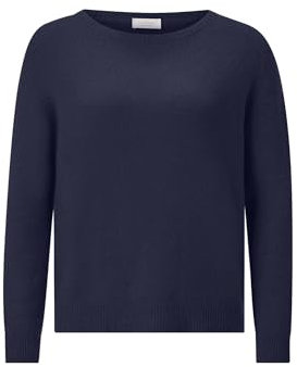 Rich & Royal Damen Strickpullover COZY CREW NECK mit Alpaka marine (52), S