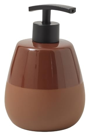 Gedy Wilma Dispensador de jabón, Porcelana, Terracota, 10 x 10 x 15,5, Capacidad de 450 ml