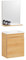 SoBuy Set arredo da bagno Specchio a parete+ Mobile lavabo Naturale BZR169-SET