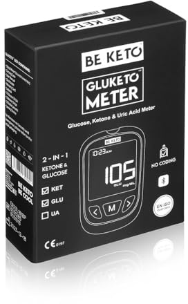 GluKeto Meter - misuratore di glucometro e chetometro (kit di avviamento)