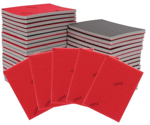 36 stycken slipsvampar, våtslippapper, mjukt, flexibelt våt- och torrslippapper, 180–4000 korn handslipblock, slipdynor för möbler polering modellbygge bilkarosserireparation