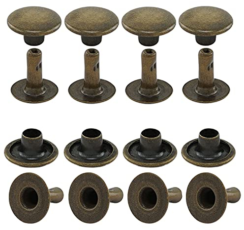 GETMORE Parts Remaches huecos, cabeza única, remache de cabeza única, cerrado, dos piezas, acero, a partir de 100 unidades, 6 mm, antiguos