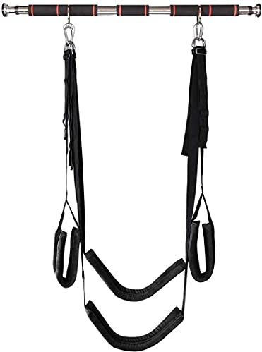 GYLEJWH Liebesschaukel-Tür-Schwingen-SM Bondage Set, Mit Edelstahl-Stützstange Sex Schaukel Sex-Spielzeug (Kann 150 Kg Last)