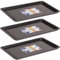 3 Pack Essentials Non-Stick Oven Baking Trays, Easy Cleaning Oven Tray 32x23x1.5cm, Dishwasher Safe Baking Pan