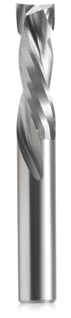EU_HOZLY Fraise hélicoïdale Up&Down Compression Bit 8mm de diamètre de coupe, 8mm de tige, 25 mm de longueur de coupe Fraise CNC à tige pour sculpture sur bois, gravure, 1 pièce