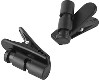 Sewroro Clips para Auriculares y Cables Diseño Portátil de Abs, 2 Piezas Negras para Organizar Cables en Interiores y Sujetar Ropa Fácilmente