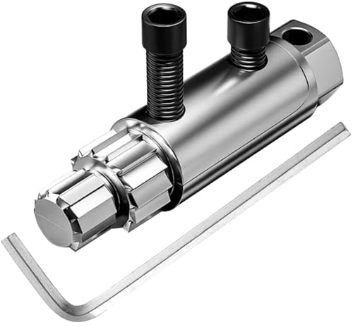 Faucet Removal Tool, Broken Valve Thread Extractor for 1/2, 3/4, 1 in Stripped Screws, 45 Steel, Anti-Rust Coating, Broken Pipe Thread Extractor Tool with Screwdriver