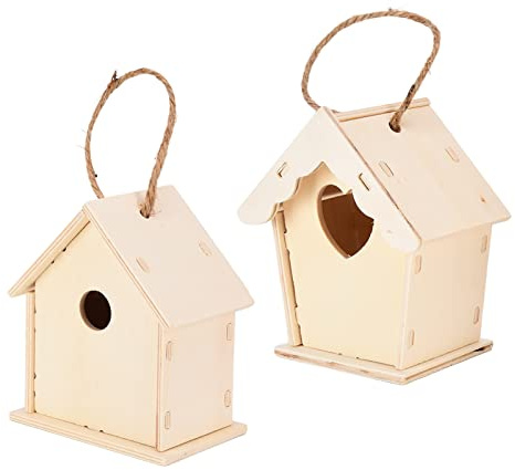 Yctze Kit de Nichoir à Oiseaux en Bois à Faire Soi-même – Arts et Travaux Manuels Amusants pour Enfants de 8 à 12 Ans – Décoration de Nichoirs à Oiseaux en Forme de Cœur et de Forme Ronde Facile à