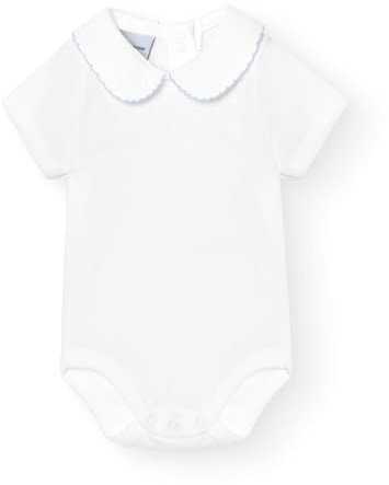 BABIDU Body Neonato Manica Corta 100% Cotone, Tutina Morbido Tessuto Traspirante e Anallergico per Pelli Sensibili, Body Collo piqué, Abbigliamento Unisex Neonato e Bambina, Basic Estivi