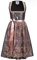Edelnice Trachtenmode Exklusives Designer Midi Dirndl Beatrice inkl. Spitzendirndlschürze und Charivari Gr. 32-54 (42)