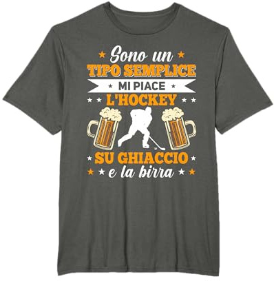 Divertente Ice Hockey Giocatori Hockey Su Ghiaccio E Birra Maglietta