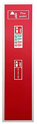 Tablero de montaje en pared para extintor de espuma – individual – 1200 x 300 x 3 milímetros – Montaje en pared de aluminio/accesorio de pared – Señal de punto de fuego integrado e identificador